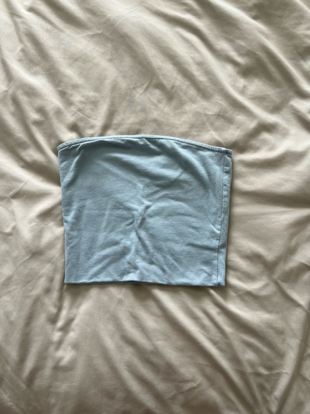 Light Blue Crop Tube Top